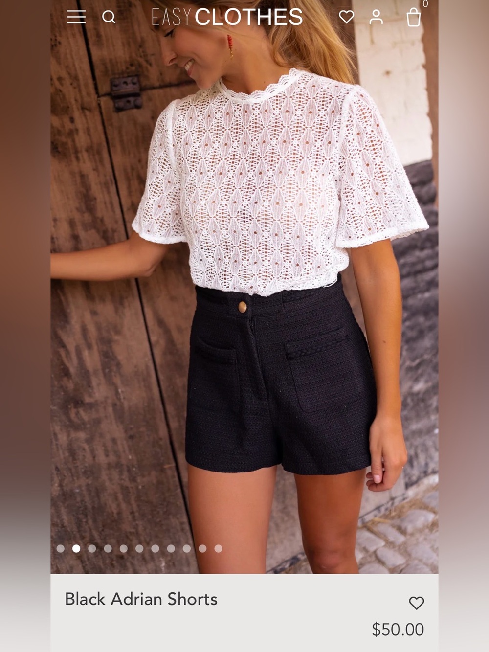 Women’s Adrian High-Waist Tweed Knit Shorts